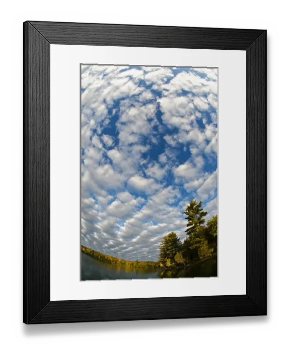 Framed Print : USA, Michigan, Upper Peninsula. Clouds at Petes Lake in autumn Framed Print : USA, Michigan, Upper Peninsula. Clouds at Petes Lake in autumn