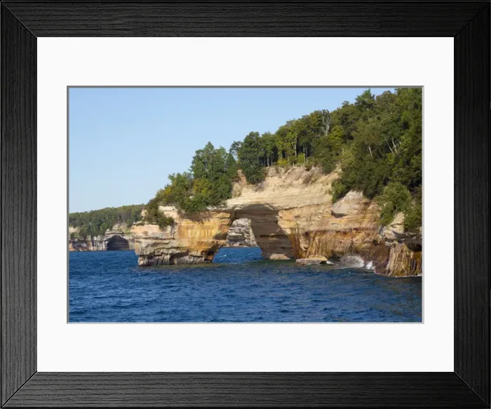 Framed Print : MI, Upper Peninsula, Pictured Rocks National Lakeshore, Lovers Leap