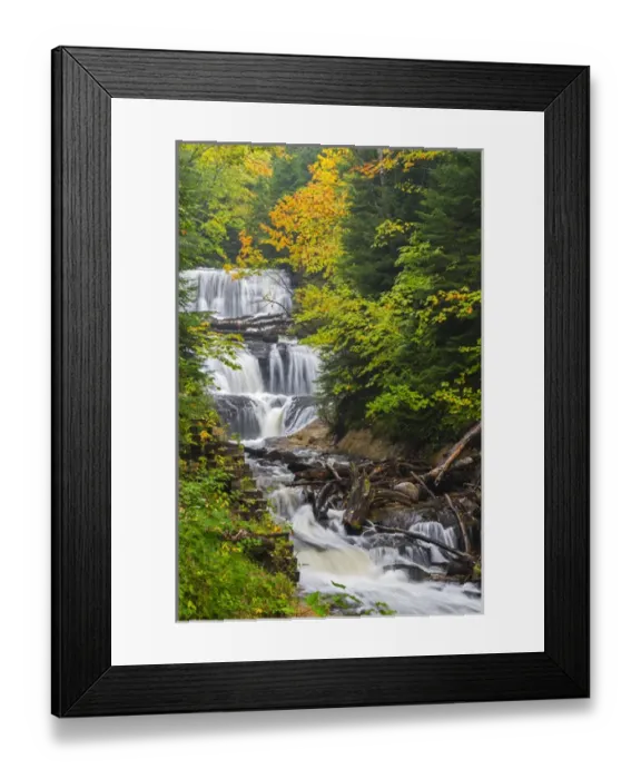 Framed Print : Michigan, Pictured Rocks National Lakeshore, Sable Falls Framed Print : Michigan, Pictured Rocks National Lakeshore, Sable Falls