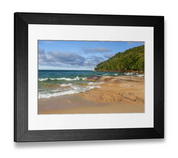 Framed Print : Michigan, Pictured Rocks National Lakeshore, Miners Beach