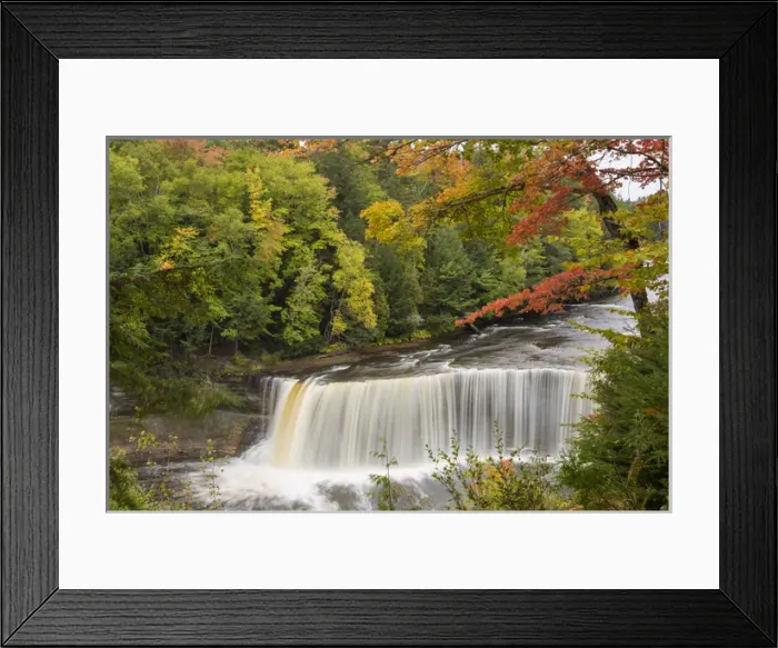 Framed Print : 64797-00707 Tahquamenon Falls in fall, Chippewa County, MI