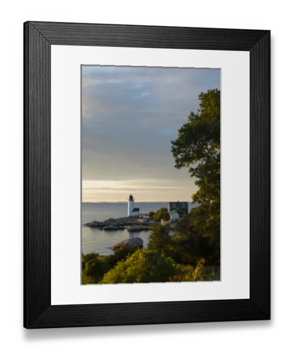 Framed Print : USA, Massachusetts, Gloucester, Annisquam, Annisquam Lighhouse, dusk