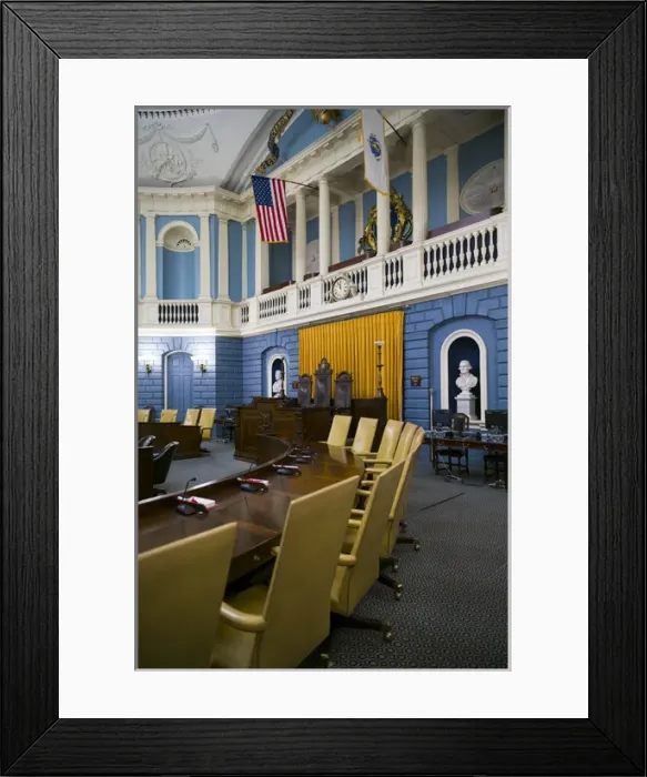 Framed Print : USA, Massachusetts, Boston, Massachusetts State House, state senate chamber Framed Print : USA, Massachusetts, Boston, Massachusetts State House, state senate chamber