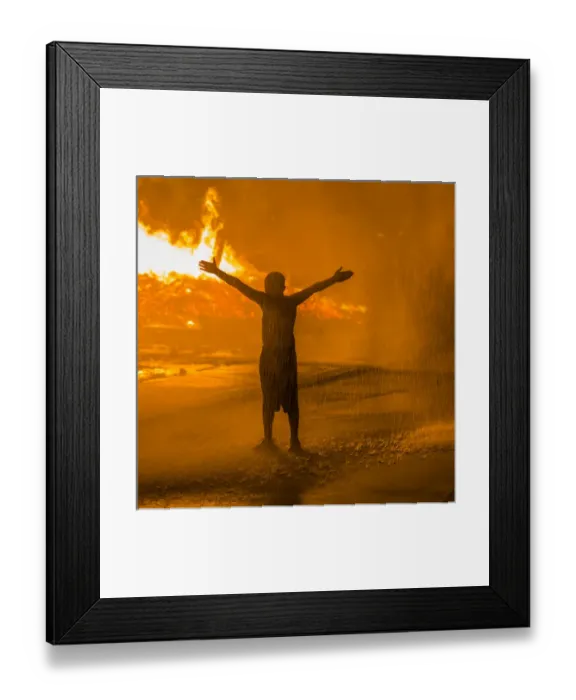 Framed Print : USA, Massachusetts, Cape Ann, Rockport, Fourth of July, Independence Day Bonfire