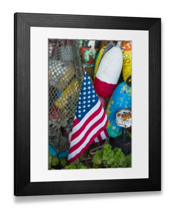 Framed Print : USA, Massachusetts, Cape Ann, Rockport, lobster buoys Framed Print : USA, Massachusetts, Cape Ann, Rockport, lobster buoys