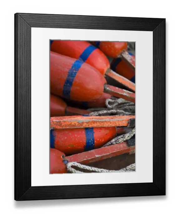 Framed Print : USA, Massachusetts, Cape Ann, Rockport, lobster buoys Framed Print : USA, Massachusetts, Cape Ann, Rockport, lobster buoys