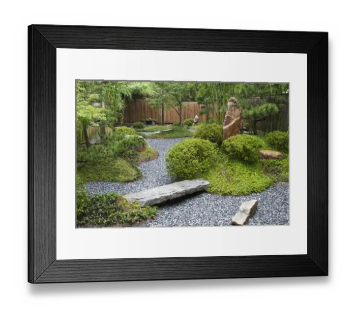 Framed Print : LA, New Orleans, New Orleans Botanical Garden, The Yakumo Nihon Teien Japanese Garden