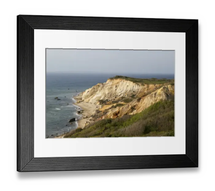 Framed Print : Gay Head Cliffs, Aquinnah, Marthas Vineyard, Massachusetts, United States, North