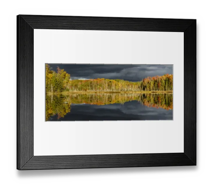 Framed Print : Shoreline of Red Jack Lake at sunrise, Hiawatha National Forest, Upper Peninsula