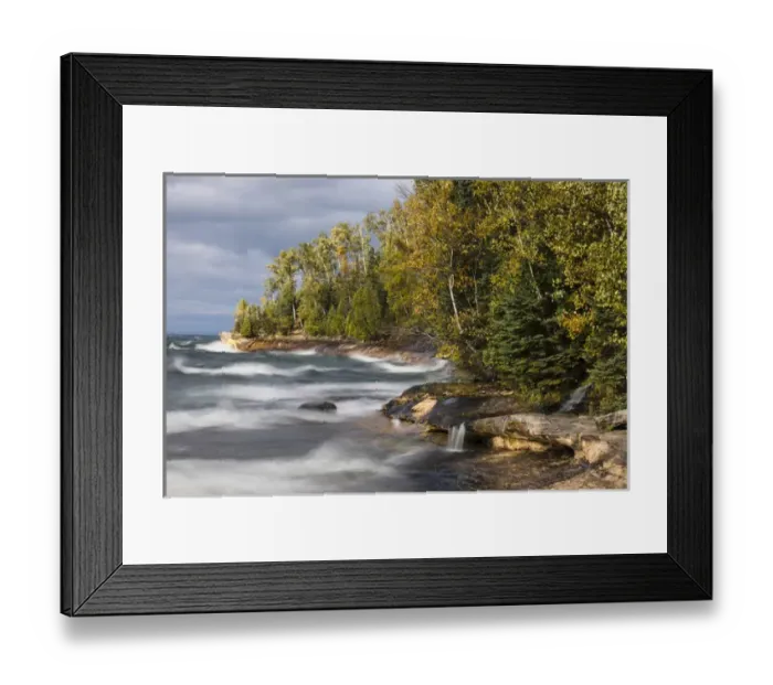 Framed Print : Waves in Lake Superior, Pictured Rocks National Lakeshore, Michigan, Upper Peninsula Framed Print : Waves in Lake Superior, Pictured Rocks National Lakeshore, Michigan, Upper Peninsula