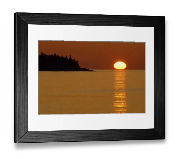 Framed Print : USA, Michigan, Isle Royale National Park, Spring sunrise silhouettes Edwards Island Framed Print : USA, Michigan, Isle Royale National Park, Spring sunrise silhouettes Edwards Island