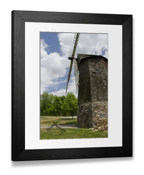Framed Print : Michigan, Wyandotte, Greenfield Village. Historic Farris Windmill, said to be the oldest in the US