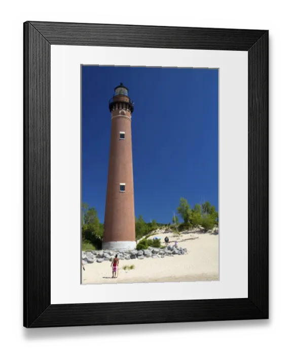 Framed Print : The Little Sable Point Light on Lake Michigan in Golden Township, Michigan, USA Framed Print : The Little Sable Point Light on Lake Michigan in Golden Township, Michigan, USA