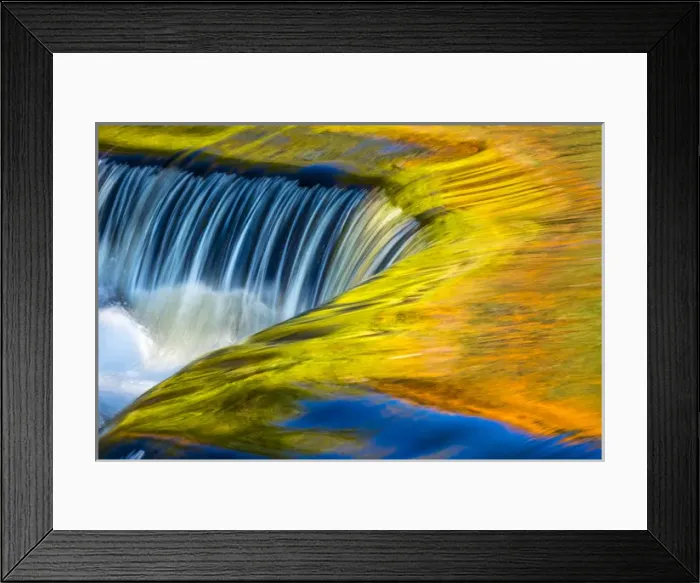 Framed Print : USA, Michigan, waterfall, abstract