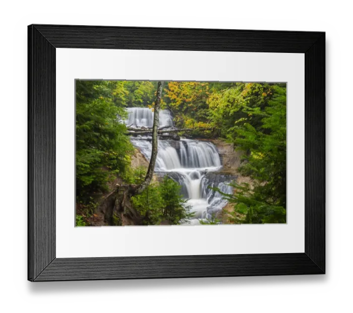 Framed Print : Michigan, Pictured Rocks National Lakeshore, Sable Falls Framed Print : Michigan, Pictured Rocks National Lakeshore, Sable Falls