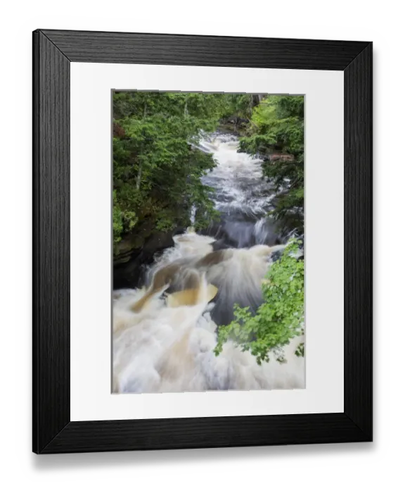 Framed Print : Michigan, Porcupine Mountains Wilderness State Park, Presque Isle River Area Framed Print : Michigan, Porcupine Mountains Wilderness State Park, Presque Isle River Area