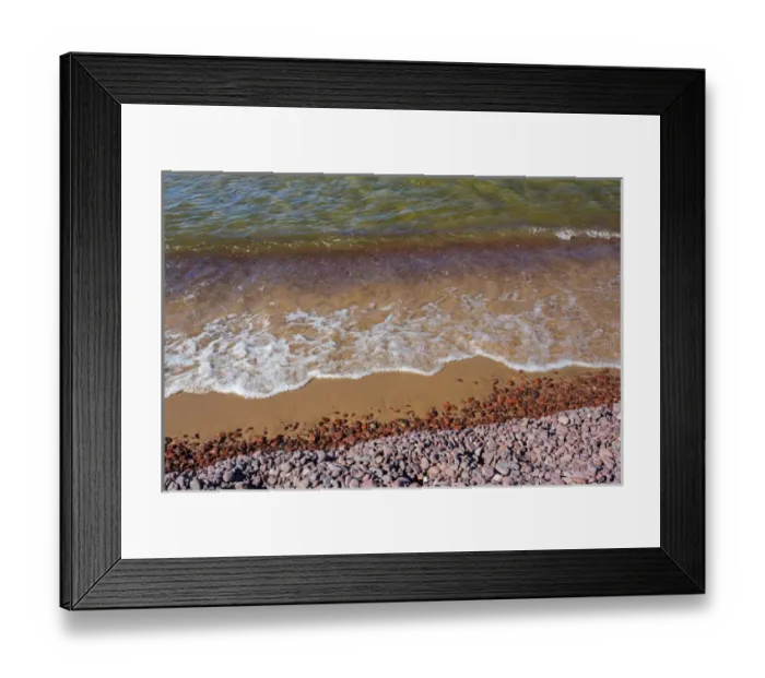 Framed Print : Michigan, Keweenaw Peninsula, Great Sand Bay, Lake Supeior and beach