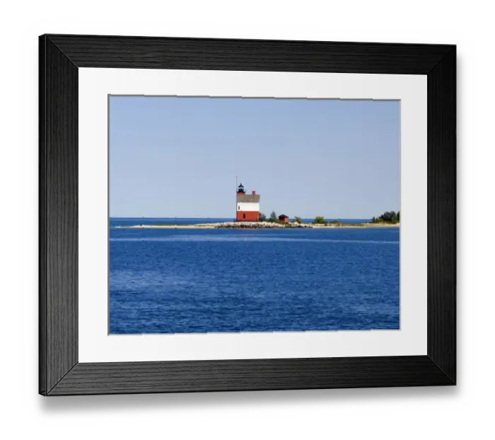 Framed Print : USA, Michigan, Macinaw City, Round Island Lighthouse Framed Print : USA, Michigan, Macinaw City, Round Island Lighthouse