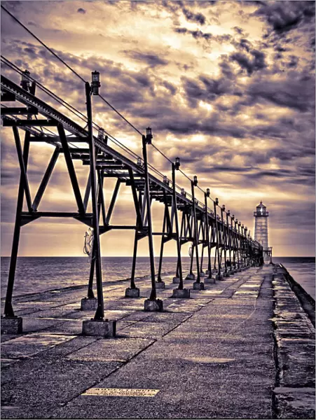Grand Haven lighthouse and pier, Grand Haven, Michigan