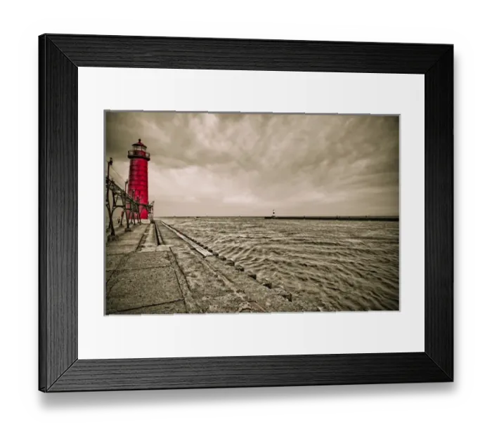 Framed Print : USA, Michigan, Grand Haven Lighthouse