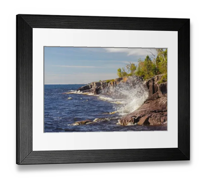 Framed Print : Minnesota, Temperance River State Park, Lake Superior shoreline Framed Print : Minnesota, Temperance River State Park, Lake Superior shoreline