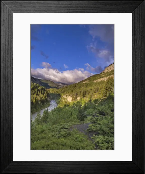 Framed Print : The Dearborn River in the Lewis and Clark National Forest, Montana, USA