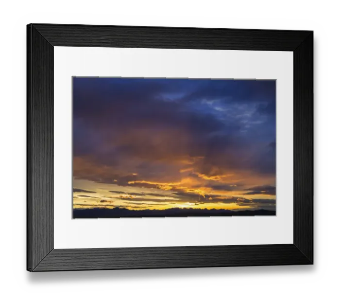 Framed Print : Vivid sunset over the Rocky Mountain Front near Choteau, Montana, USA