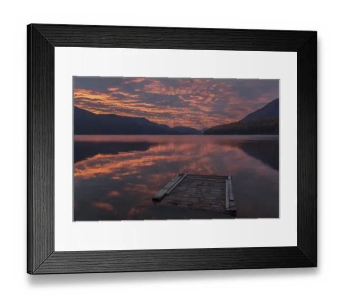 Framed Print : Sunrise, Talley Lake, Montana