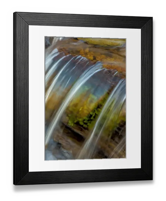 Framed Print : Colorful cascade on Oberlin Creek in Glacier National Park, Montana, USA