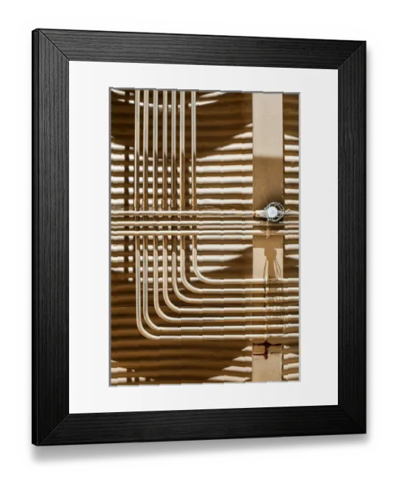 Framed Print : Industrial pattern in ceiling of abandoned mine in Butte, Montana
