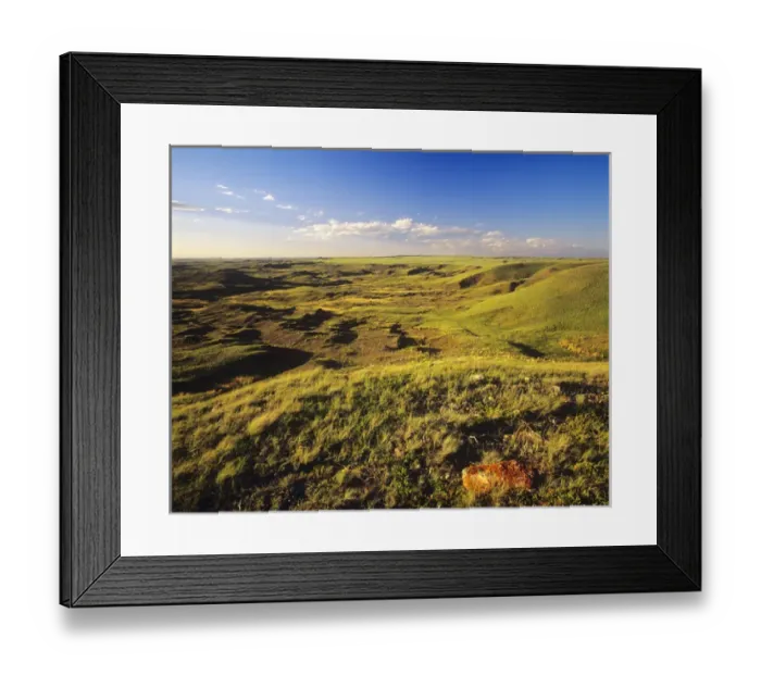 Framed Print : The Bitter Creek badlands in Valley County, Montana, USA