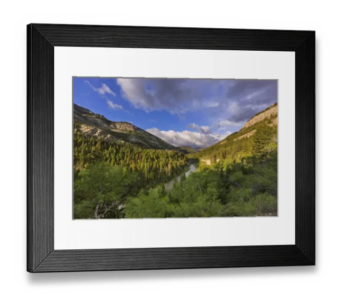 Framed Print : The Dearborn River in the Lewis and Clark National Forest, Montana, USA