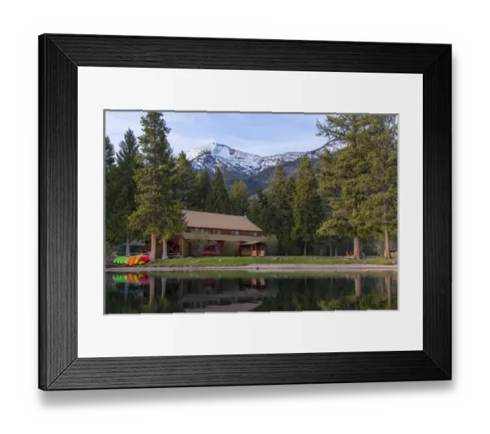 Framed Print : Holland Lake Lodge on Holland Lake in the Lolo National Forest, Montana, USA Framed Print : Holland Lake Lodge on Holland Lake in the Lolo National Forest, Montana, USA