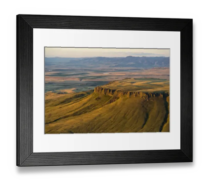 Framed Print : Aerial of Square Butte near Great Falls, Montana, USA