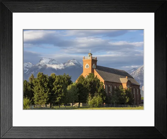 Framed Print : Historic St Ignatius Mission in St Igantius, Montana, USA
