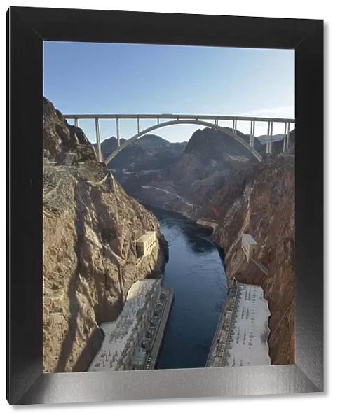 USA, Nevada, Hoover Dam and the Mike O Callaghan - Pat Tillman Memorial Bridge