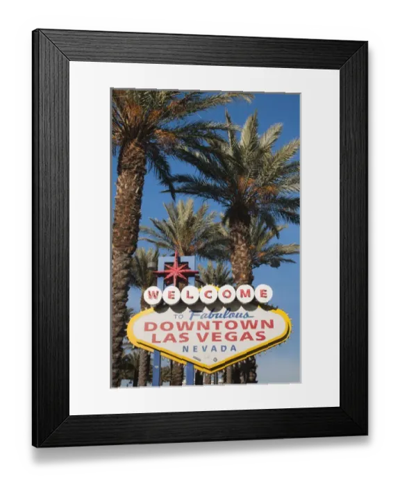 Framed Print : Welcome to downtown Las Vegas sign, Las Vegas, Nevada Framed Print : Welcome to downtown Las Vegas sign, Las Vegas, Nevada