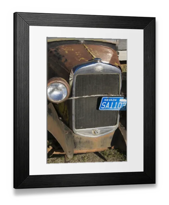 Framed Print : USA, Nevada. A 1934 Model T Ford, Virginia CIty, Nevada