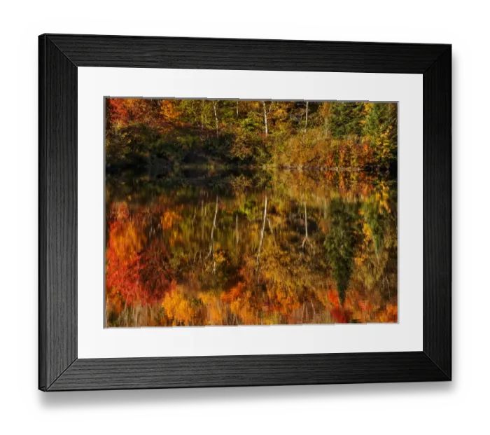 Framed Print : USA, New Hampshire, White Mountains, Autumn reflections on Coffin Pond