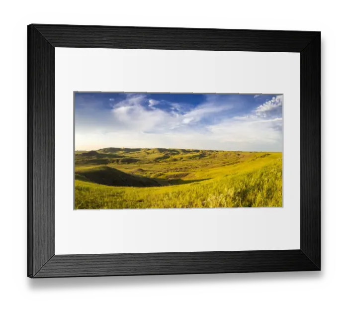 Framed Print : Panoramic of Bitter Creek Wilderness Study Area near Hinsdale, Montana, USA