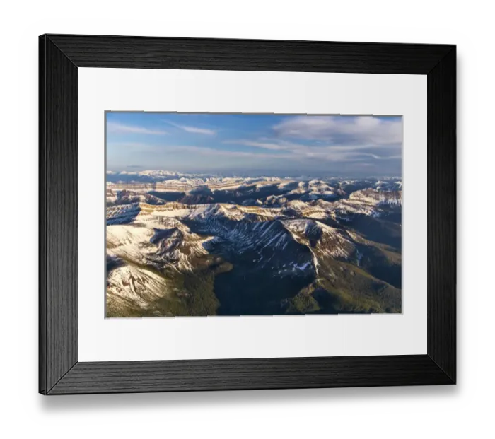 Framed Print : Aerial of the Rocky Mountains in the Bob Marshall Wilderness of Montana, USA Framed Print : Aerial of the Rocky Mountains in the Bob Marshall Wilderness of Montana, USA