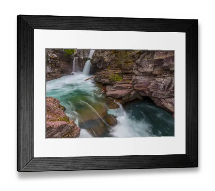 Framed Print : St Mary Falls in Glacier National Park, Montana, USA Framed Print : St Mary Falls in Glacier National Park, Montana, USA
