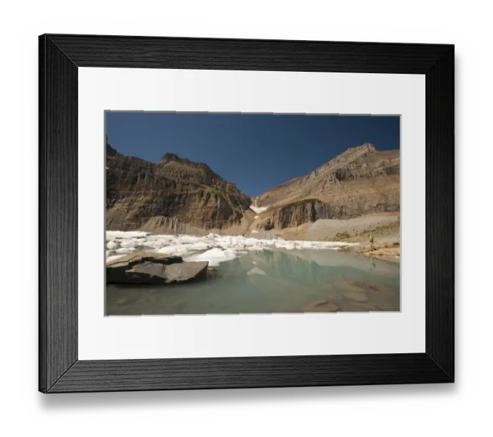 Framed Print : Upper Grinnell Lake, Icebergs and Mountains, Glacier National Park near Kalispell Framed Print : Upper Grinnell Lake, Icebergs and Mountains, Glacier National Park near Kalispell