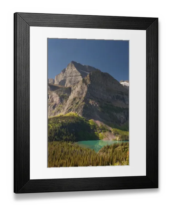 Framed Print : Grinnell Lake and Mount Gould, Glacier National Park, Montana