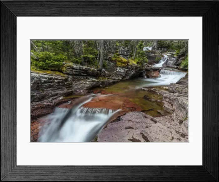 Framed Print : Red rocked Virginia Creek in Glacier National Park, Montana, USA Framed Print : Red rocked Virginia Creek in Glacier National Park, Montana, USA