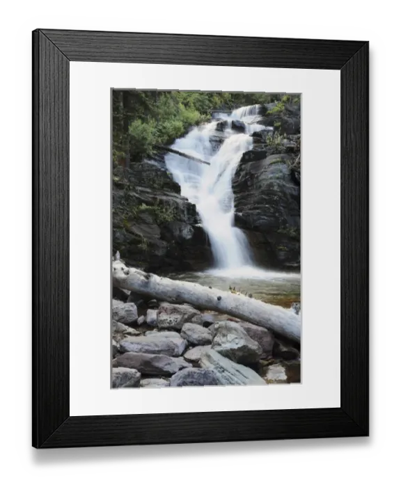 Framed Print : Twin Falls: Glacier National Park, Montana, USA