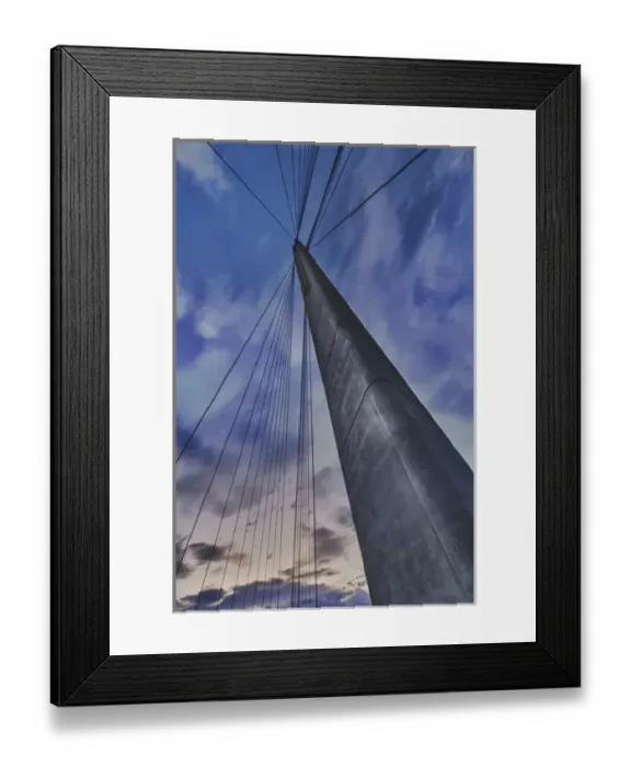 Framed Print : USA, Nebraska and Iowa. Tower of the Bob Kerrey Pedestrian bridge over the MIssouri Framed Print : USA, Nebraska and Iowa. Tower of the Bob Kerrey Pedestrian bridge over the MIssouri