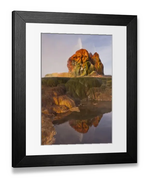 Framed Print : USA, Nevada, Black Rock Desert. View of the Fly Geyser