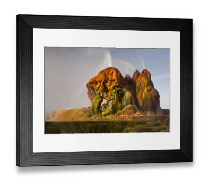 Framed Print : USA, Nevada, Black Rock Desert. View of the Fly Geyser