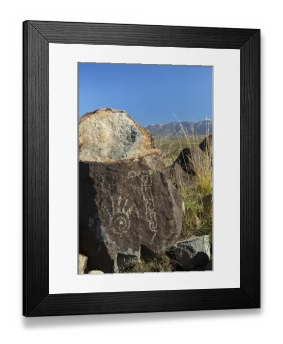 Framed Print : USA, New Mexico, Three Rivers Petroglyph Site. Petroglyph etchings on rocks. Credit as Framed Print : USA, New Mexico, Three Rivers Petroglyph Site. Petroglyph etchings on rocks. Credit as